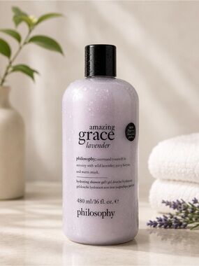 New Sealed Philosophy Amazing Grace Lavender Hydrating Shower Gel 16 Fluid Oz